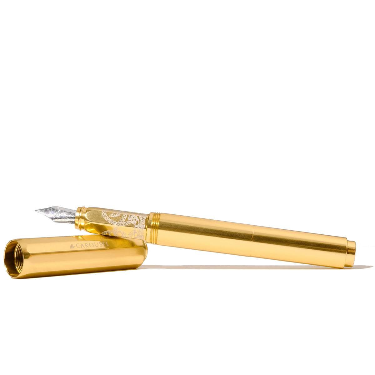 Ferris Wheel Press Fountain Pen Aluminium Carousel Plaited Gold Tress Fine