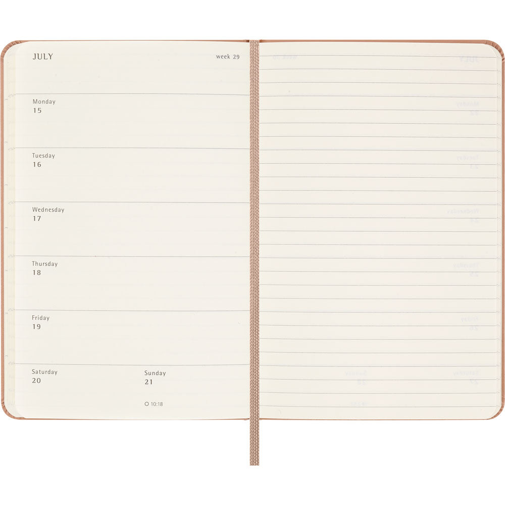 Moleskine Diary 12 Month Weekly + Notes HC Pocket Sandy Brown