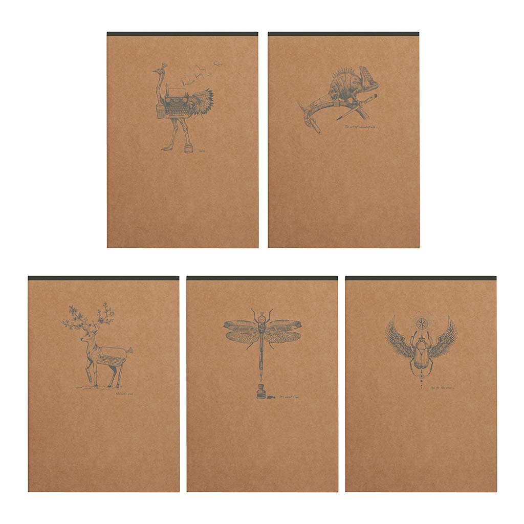 Flying Spirit Clothbound Notepad A5 Kraft
