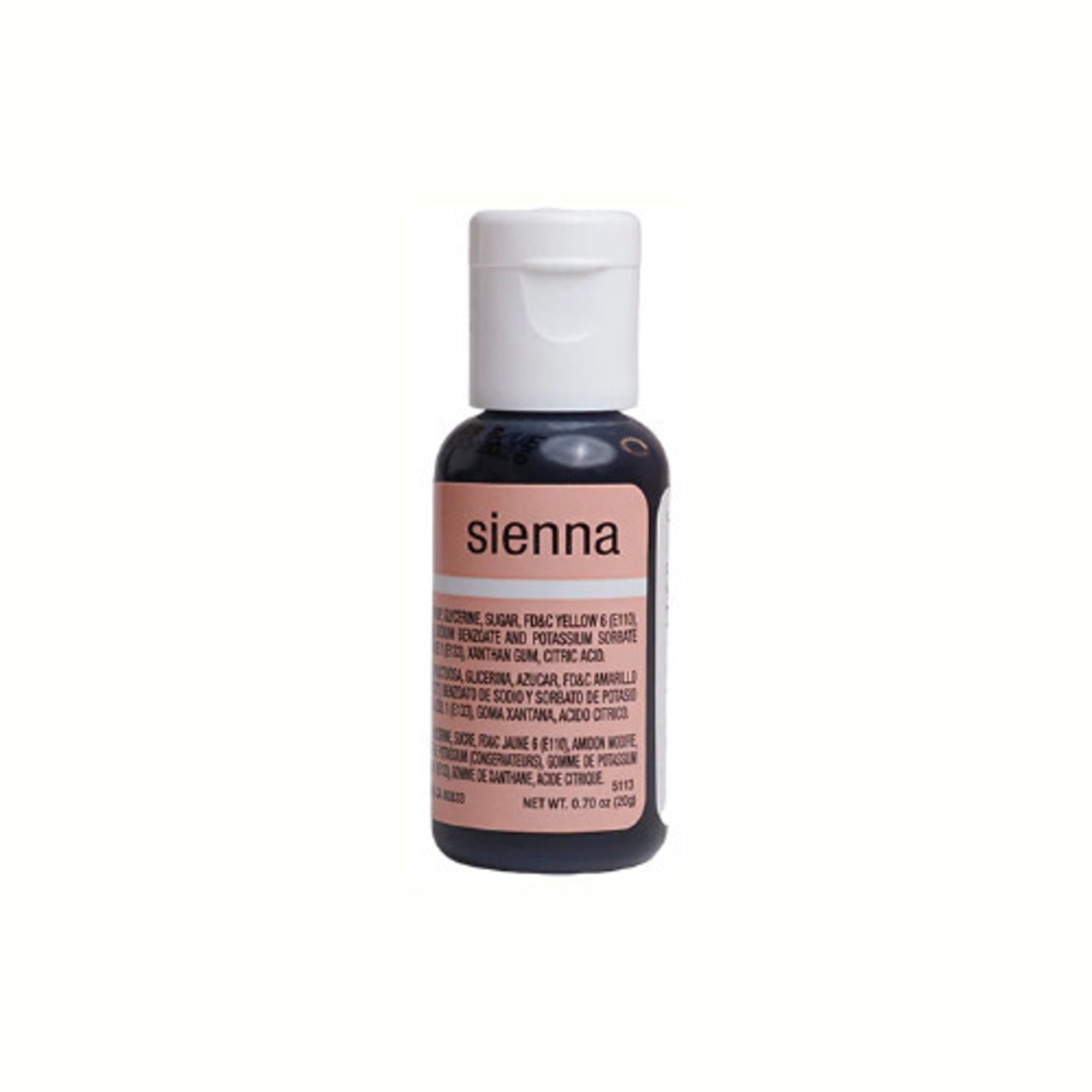 Chefmaster Liqua Gel Fleshtone (Sienna) (Box of 12) - Cafe Supply