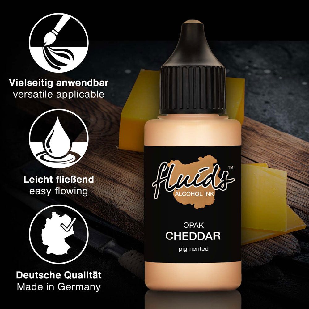 Octopus Fluids Alcohol Ink Opak Cheddar Orange 30ml