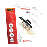 Fellowes Laminating Pouches A4 Gloss 125 Micron, Pack of 25