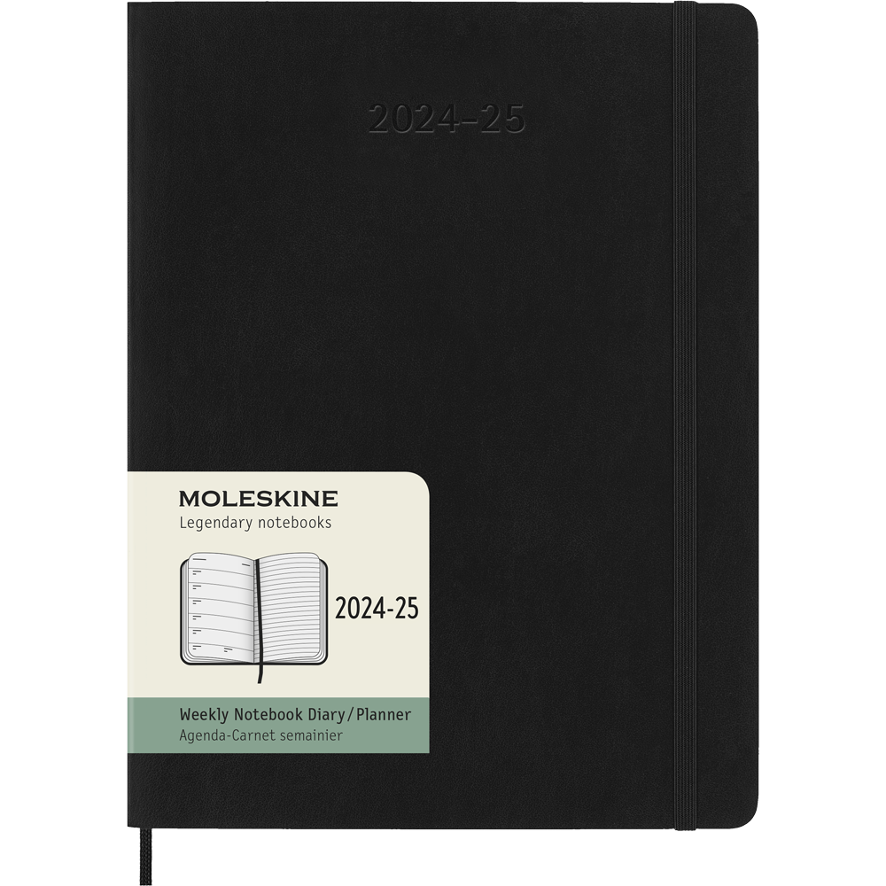 Moleskine Diary 18M Weekly + Notes Soft Cover XL Black