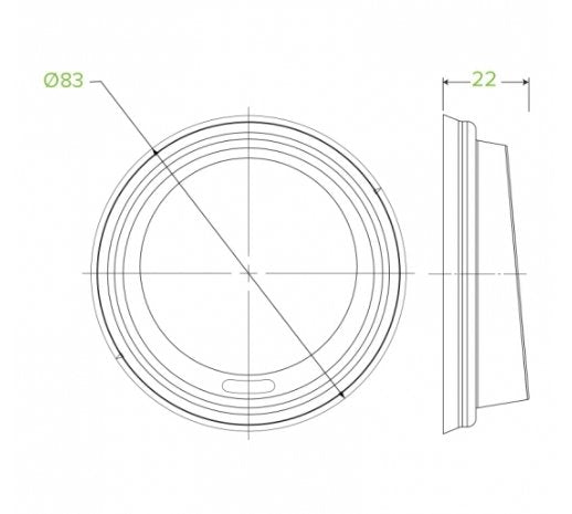 80MM PS BLACK SMALL LID - Cafe Supply