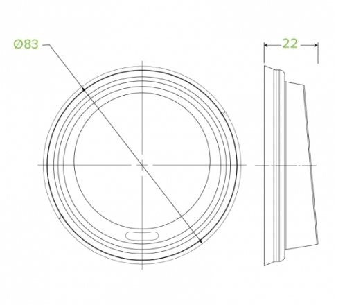 80MM PS WHITE SMALL LID - Cafe Supply