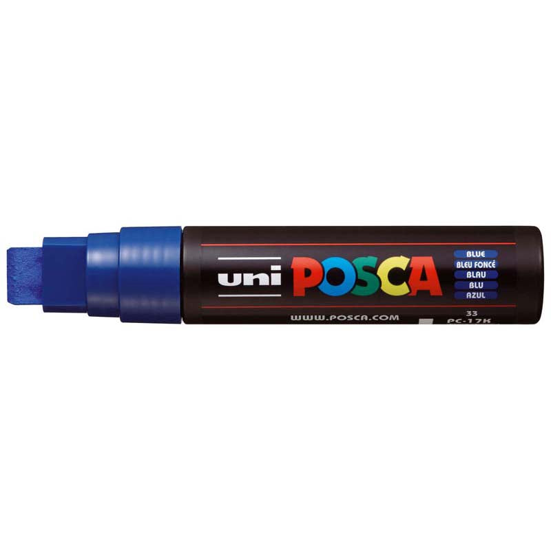 Uni Posca Marker 15.0mm Extra-Broad Chisel Blue PC-17K - Cafe Supply