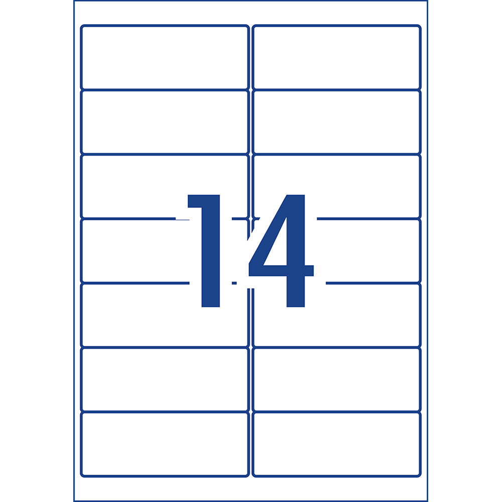 Avery Label J8163-50 Inkjet 14up 50 Sheets 99x38mm - Cafe Supply