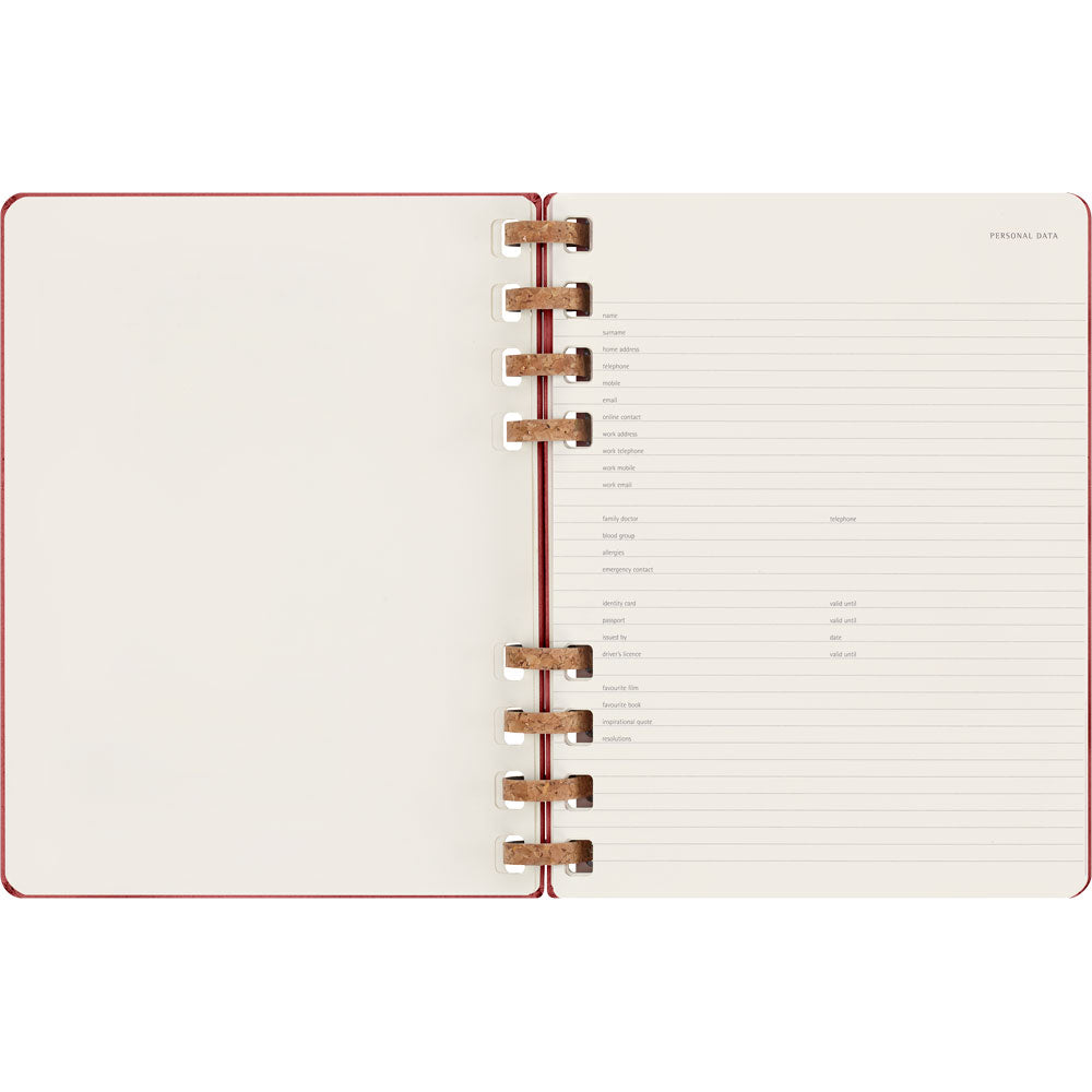 Moleskine Spiral Undated Planner HC XL Crush Cherry