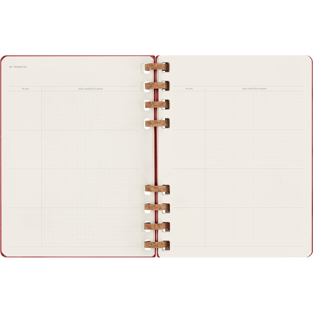 Moleskine Spiral Undated Planner HC XL Crush Cherry