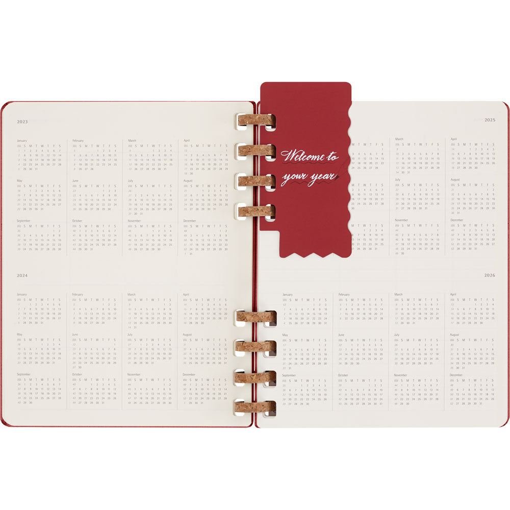 Moleskine Spiral Undated Planner HC XL Crush Cherry