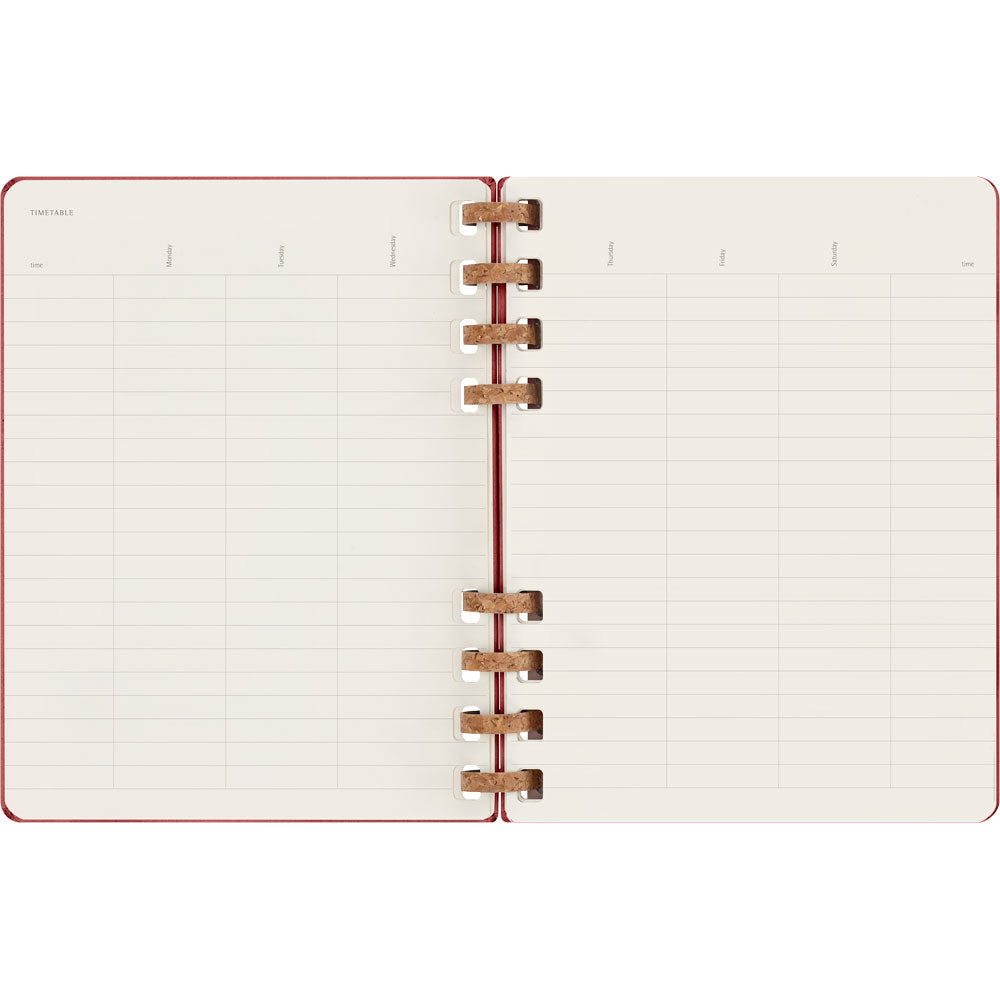 Moleskine Spiral Undated Planner HC XL Crush Cherry