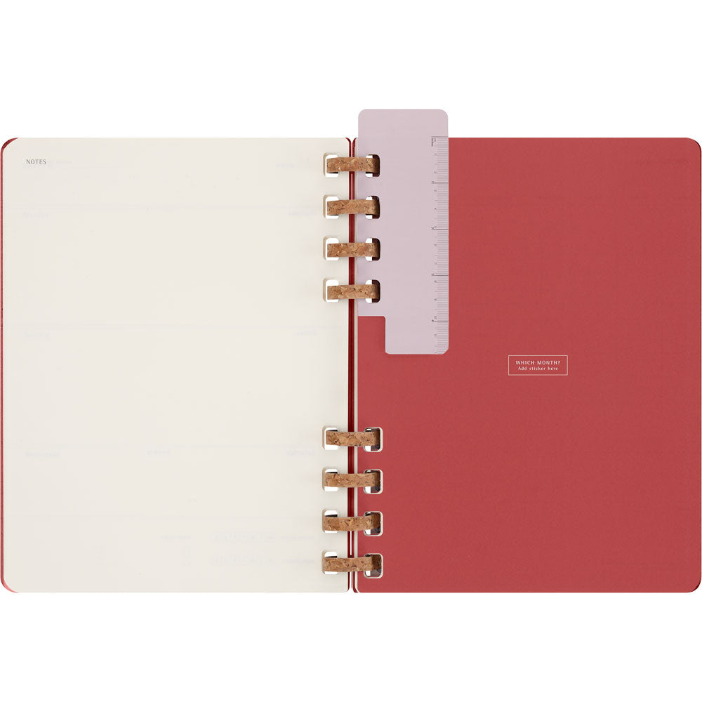 Moleskine Spiral Undated Planner HC XL Crush Cherry