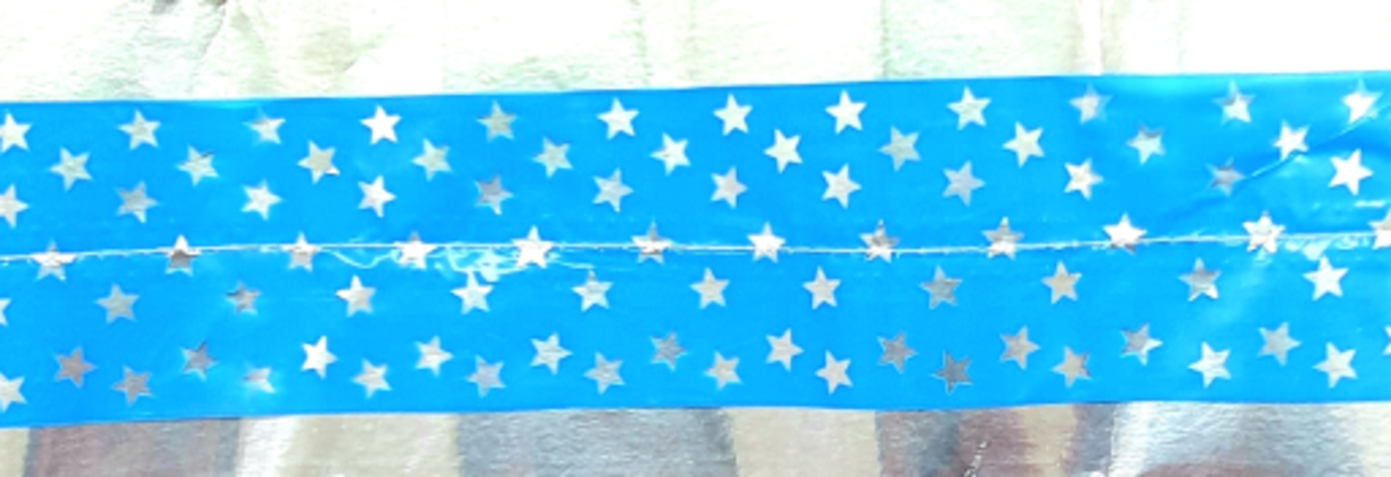 Cake Band Star Blue/Silver 63mm (1m) - Cafe Supply