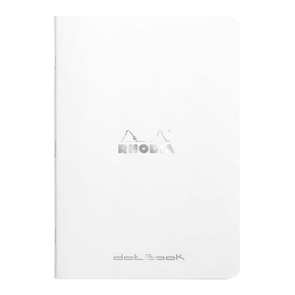 Rhodia Classic Notebook Stapled A5 Dotted White