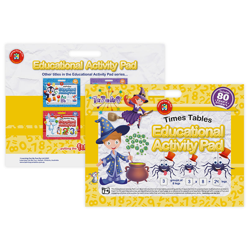 LCBF Educational Activity Pad Times Tables - Cafe Supply