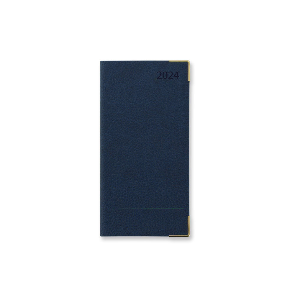 Letts of London Diary Connoisseur Slim Week to View English Blue Even Year