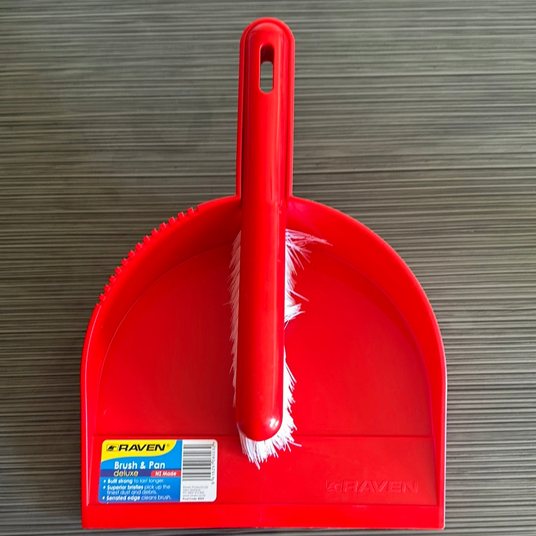 Raven Brush & Pan Assorted Colours - Cafe Supply