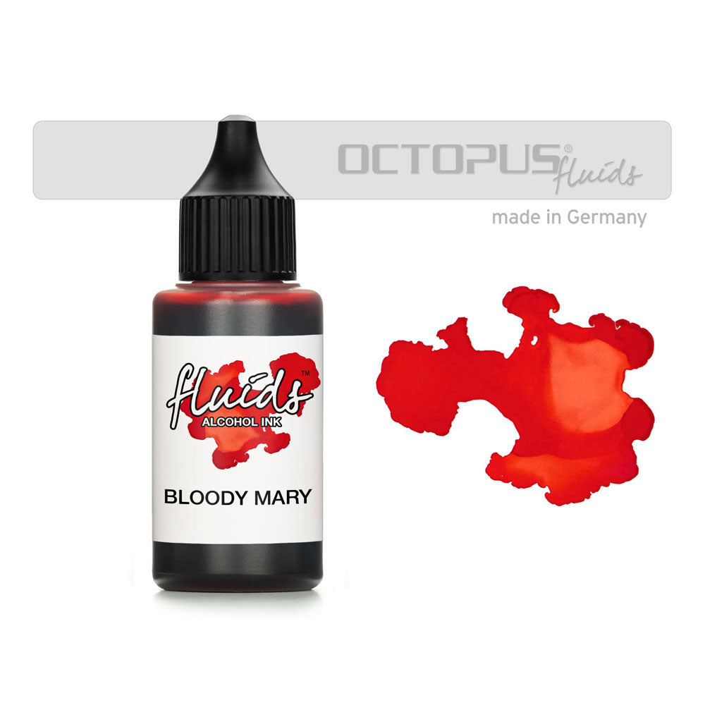 Octopus Fluids Alcohol Ink Bloody Mary Red 30ml