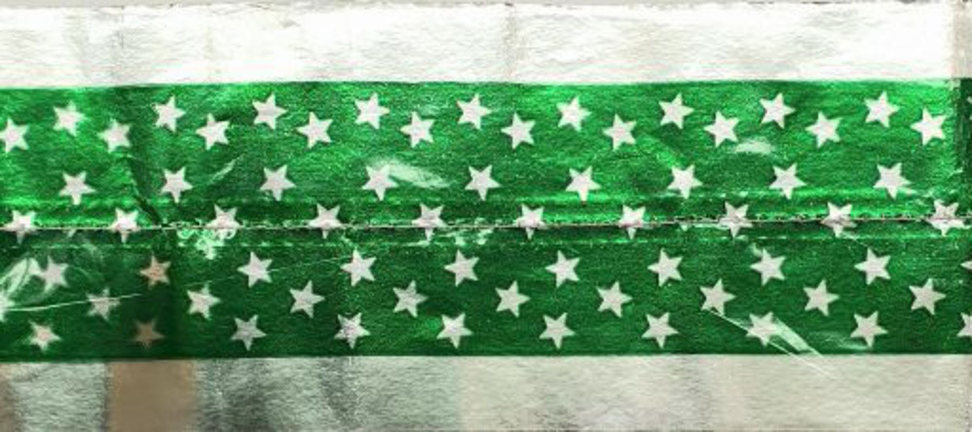 Cake Band Star Green/Silver 63mm (1m) - Cafe Supply