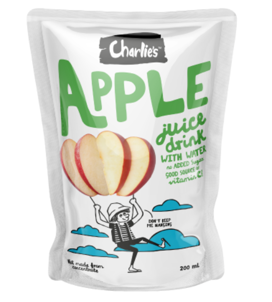 Charlie's Apple Juice Drink With Water 200ml - Cafe Supply