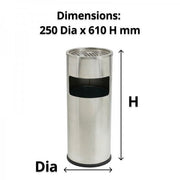10L Lobby Bin with Ashtray - Cafe Supply