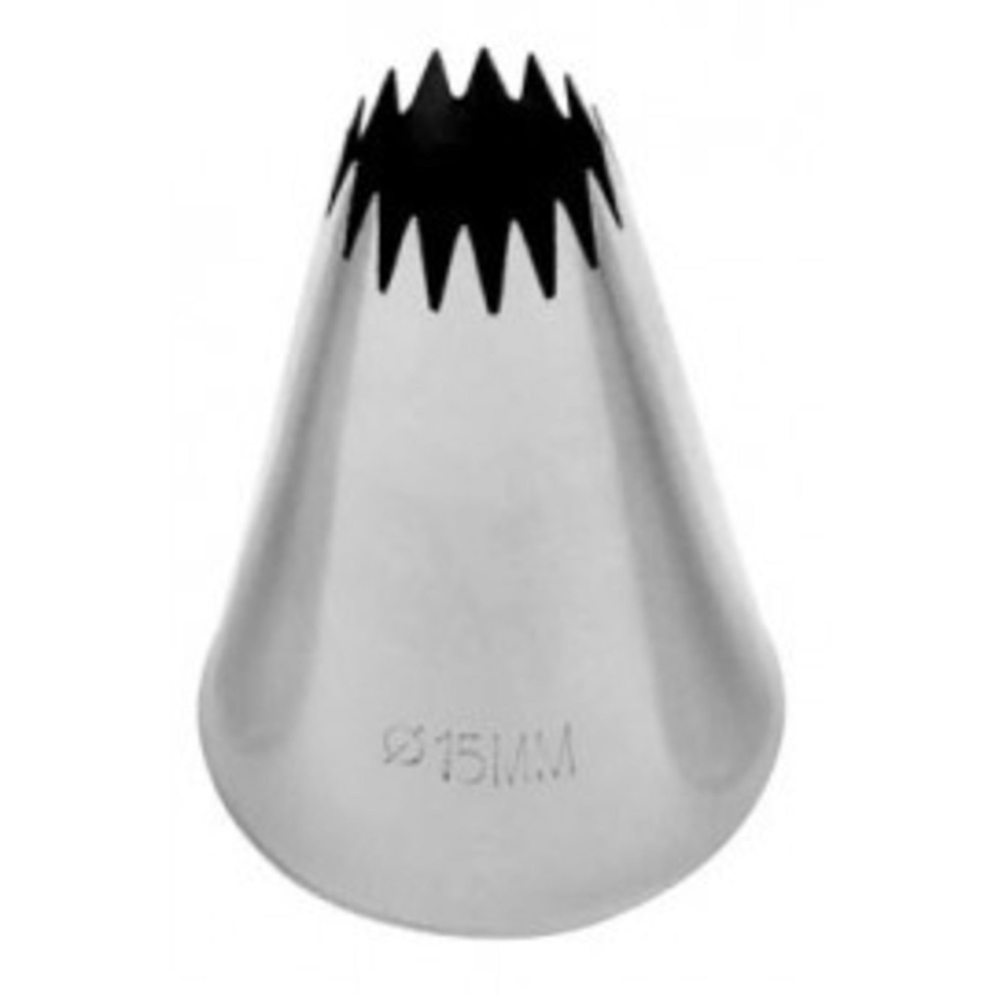 French Star Pastry Tube , S/Steel, 15mm - Cafe Supply