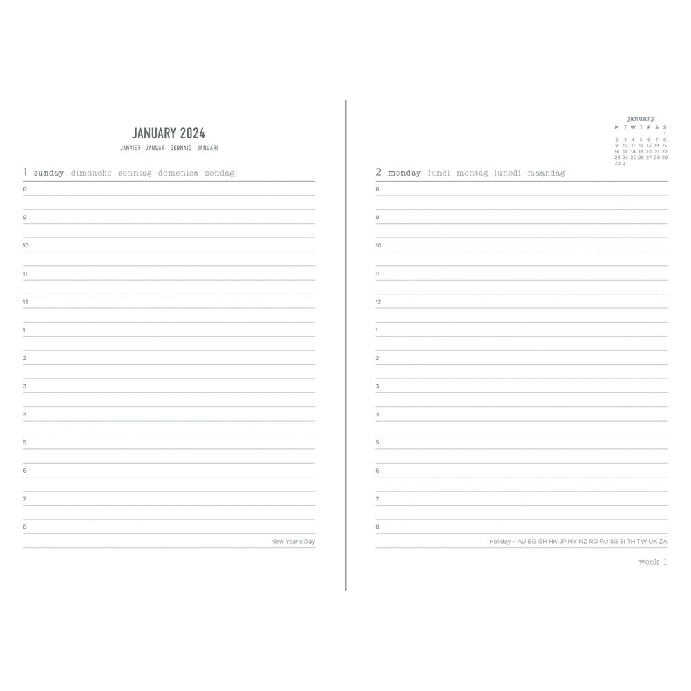 Letts of London Diary Conscious A5 Day to Page Ocean Even Year