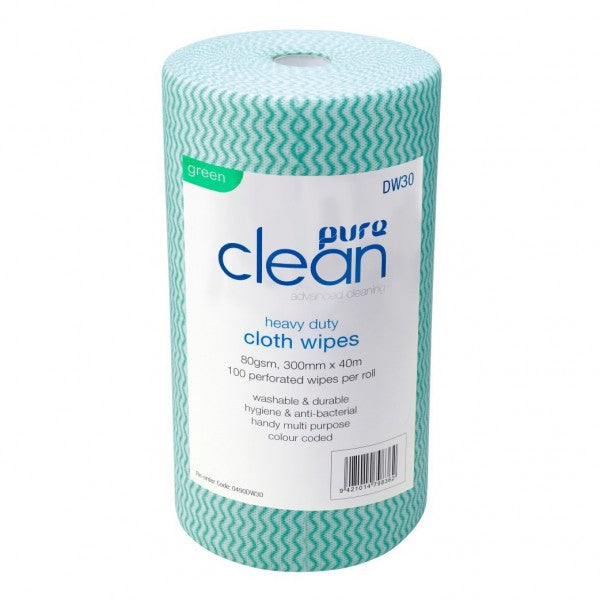 Roll Wipes 100pcs - Green - Cafe Supply