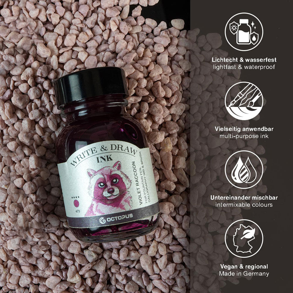 Octopus Fluids Write and Draw Ink 479 Violet Raccoon 50ml