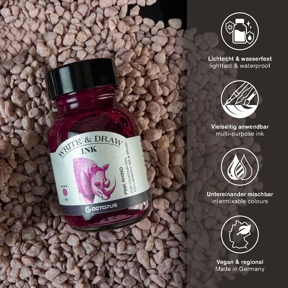 Octopus Fluids Write and Draw Ink 481 Pink Rhino 50ml