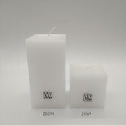 75 x 75 x 150mm CUBE (Square) CANDLE - White - Cafe Supply