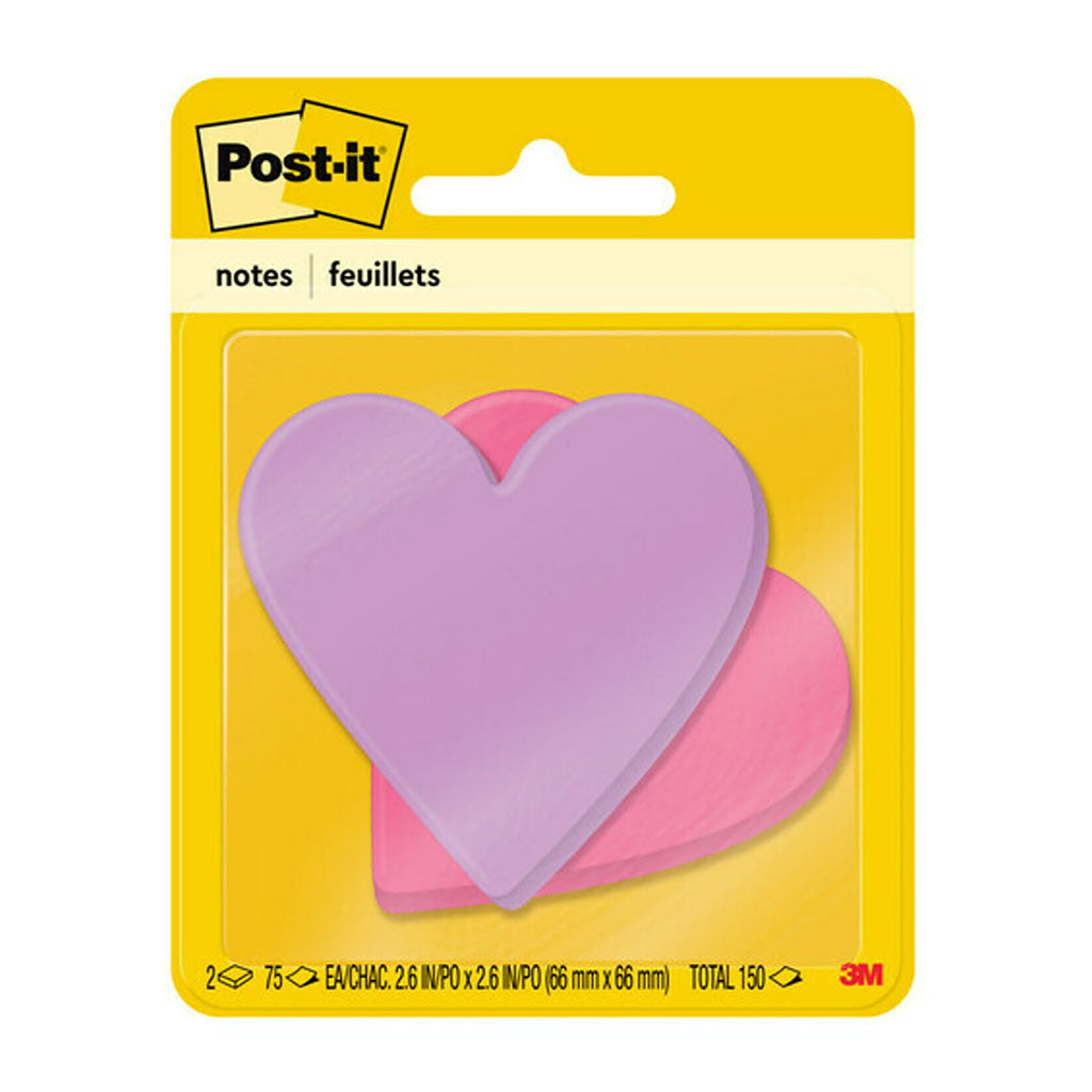 Post-it Heart-Shaped Notes 7350-HRT 76x76mm, Pack of 2