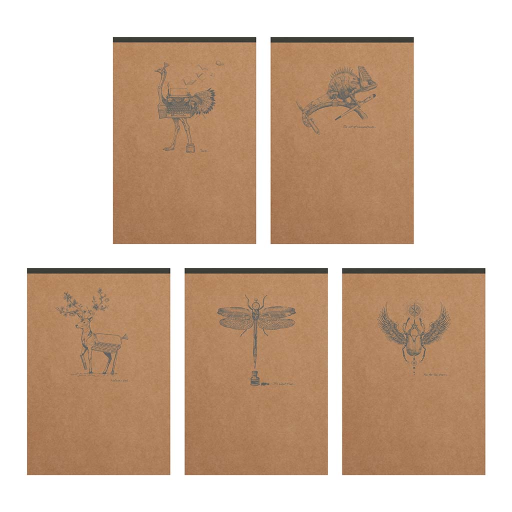 Flying Spirit Clothbound Notepad A6 Kraft