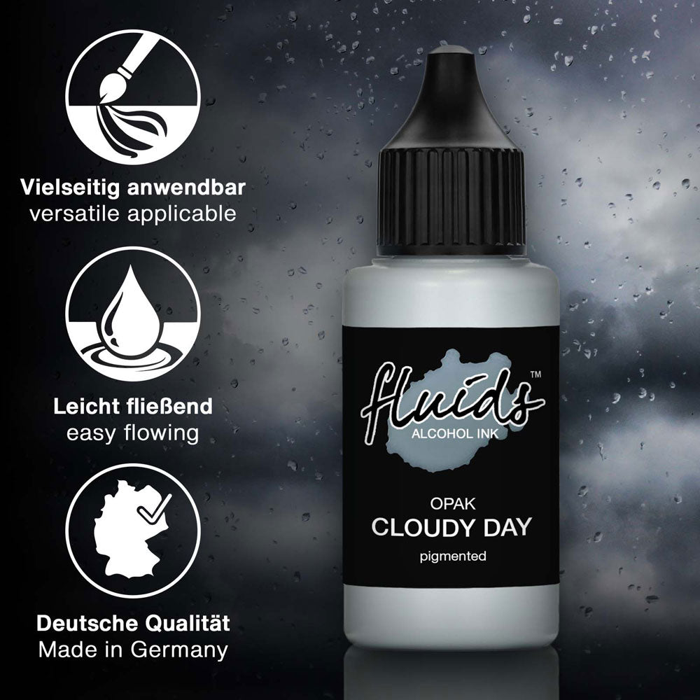 Octopus Fluids Alcohol Ink Opak Cloudy Day Grey 30ml