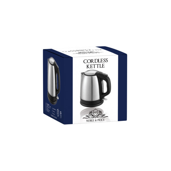 Noble & Price Cordless Kettle Stainless Steel 1.2L