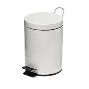 3L Round White Pedal Bin - Cafe Supply