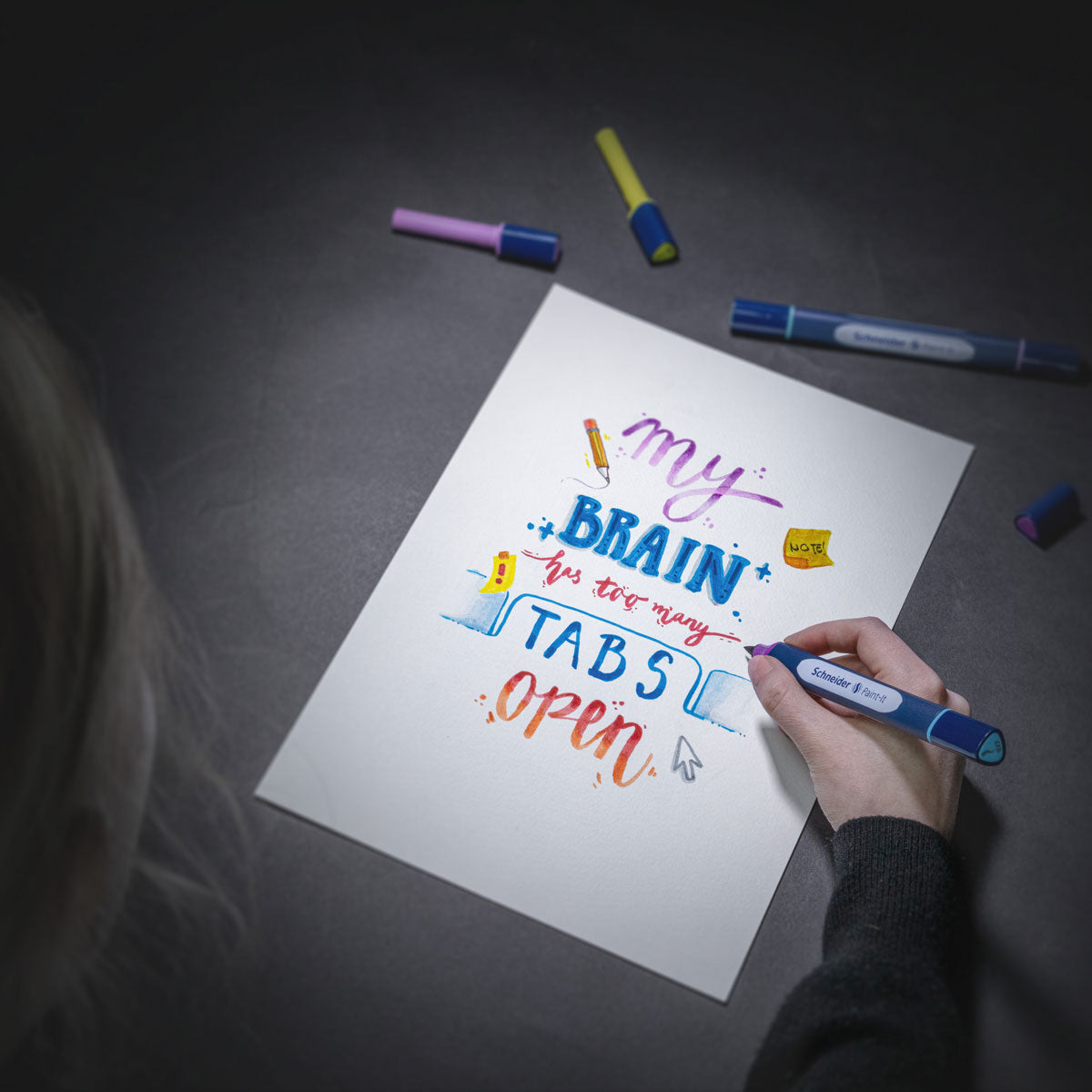 Schneider Twinmarker Paint-It 040 brush+round set V2 27 pieces assorted