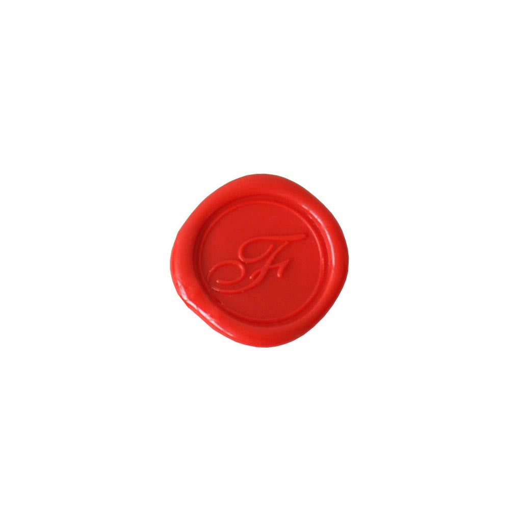 Herbin Wooden Handle Round Seal Copperplate F