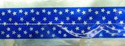 Cake Band Star Royal Blue/Silver 63mm(1m) - Cafe Supply