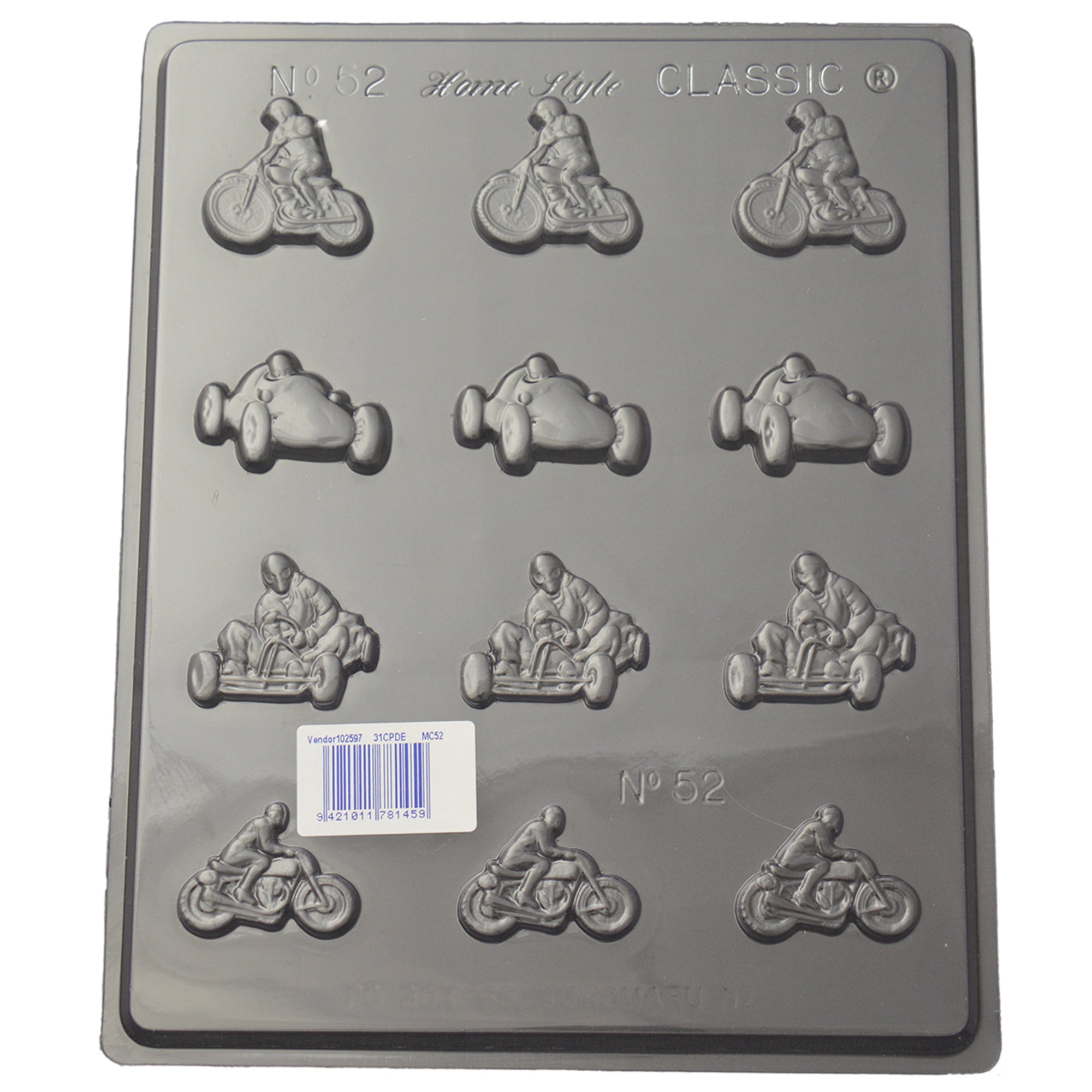 Cars & Bikes Mould (0.6mm) - Cafe Supply