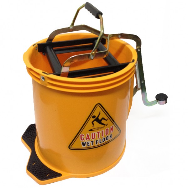 16L Wringer Mop Bucket - Yellow. (Pack of 2) - Cafe Supply