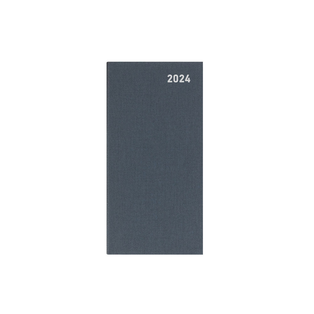 Letts of London Diary Principal Slim Week to View English Grey Even Year