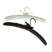 Black Satin Hanger with Hook (100) - Cafe Supply
