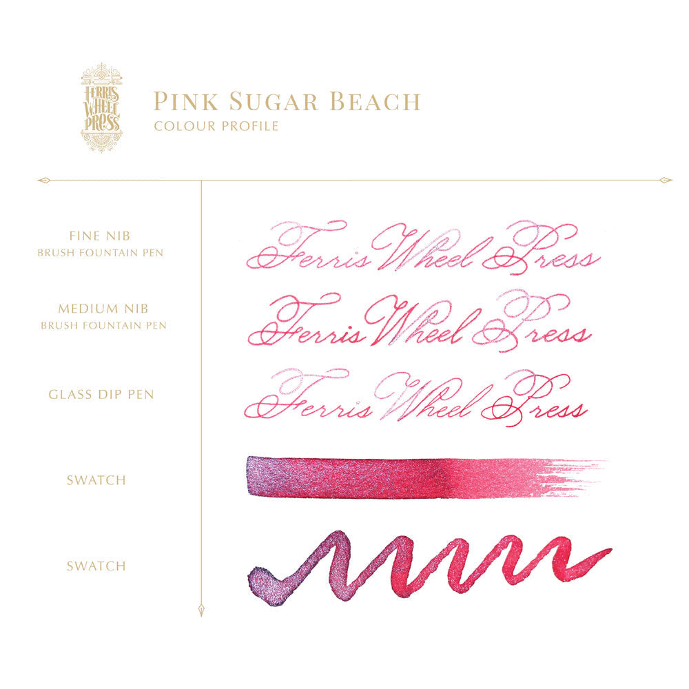 Ferris Wheel Press Fountain Pen Ink Pink Sugar Beach 38ml