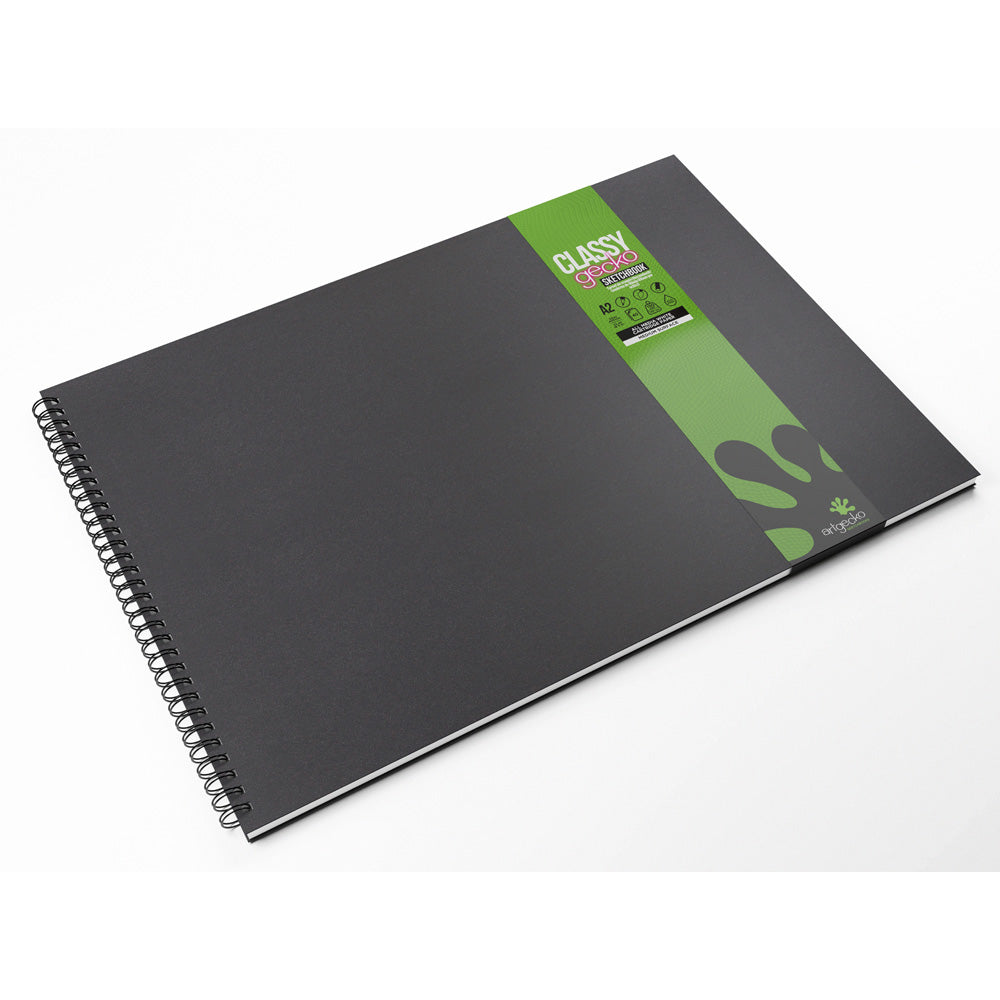 Artgecko Classy Sketchbook A2 Landscape 80 Pages 40 Sheets 150gsm White Paper - Cafe Supply