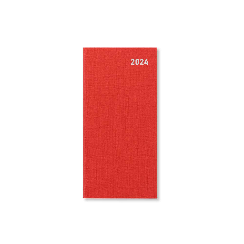 Letts of London Diary Principal Slim Week to View English Red Even Year