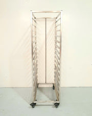 Production Rack S/Steel - 16 Shelf With Bar - Cafe Supply