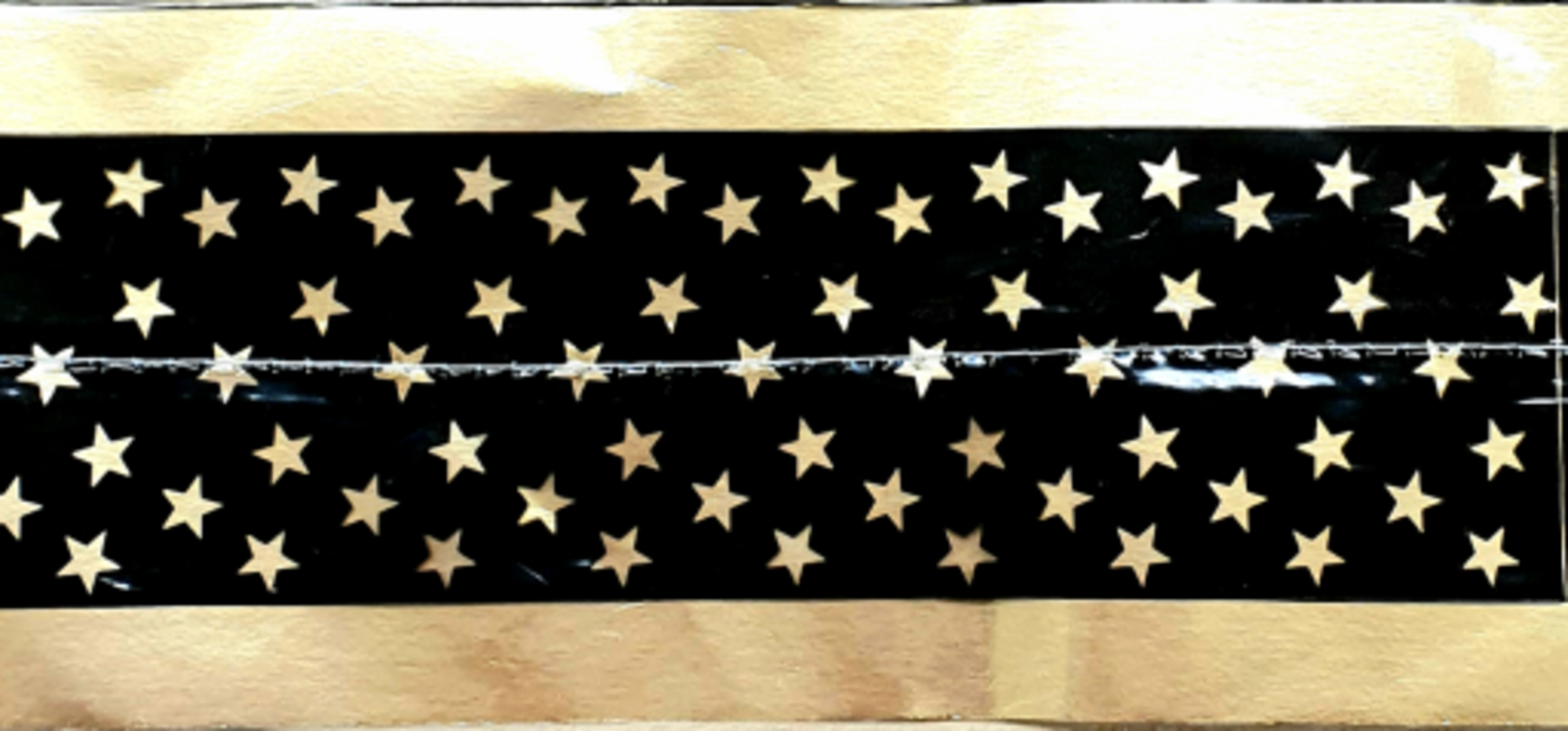 Cake Band Star Black/Gold 63mm (1m) - Cafe Supply