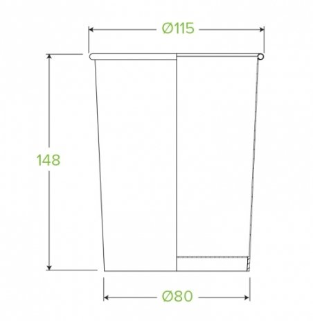 950ML / 32OZ WHITE BIOBOWL - Cafe Supply