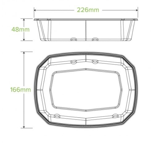 950ML NATURAL BIOCANE OCTA TAKEAWAY BASE - Cafe Supply